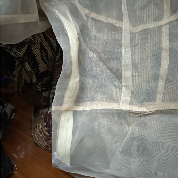 ASOS Design sheer organza short sleeve top with stitch detail - NWOT - Picture 7 of 9